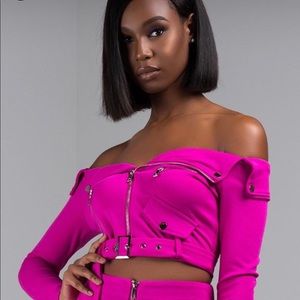 Hot pink jacket top